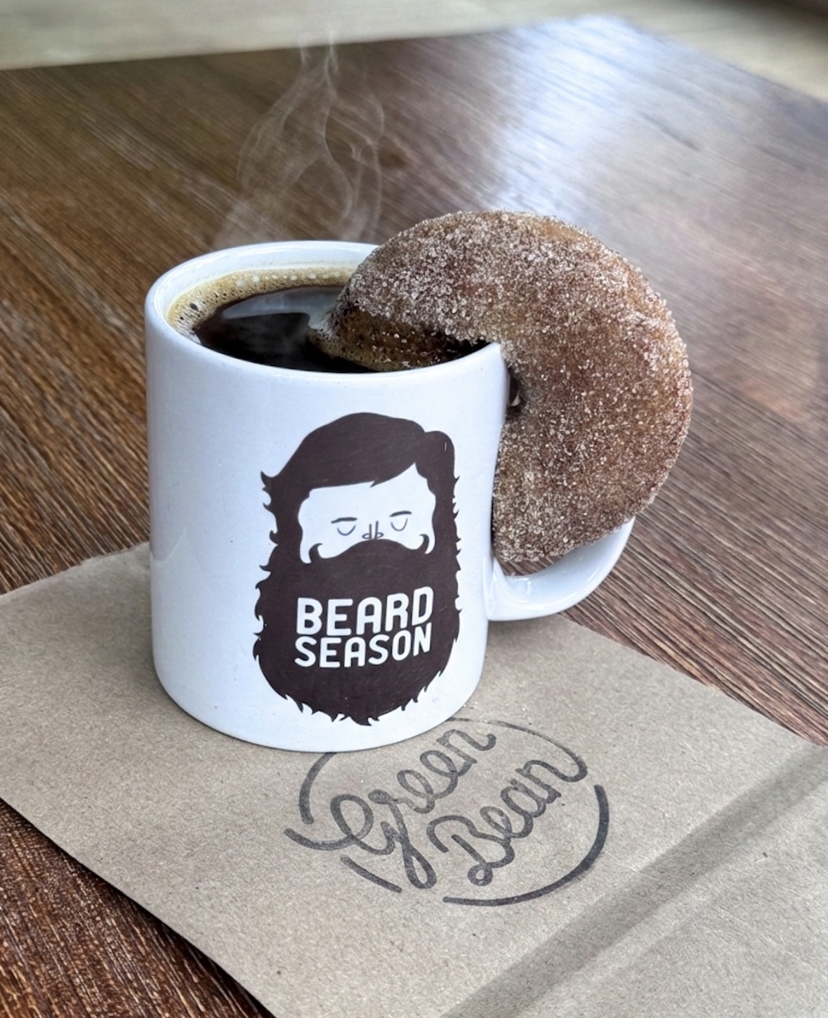 Coffee and pastries at The Green Bean